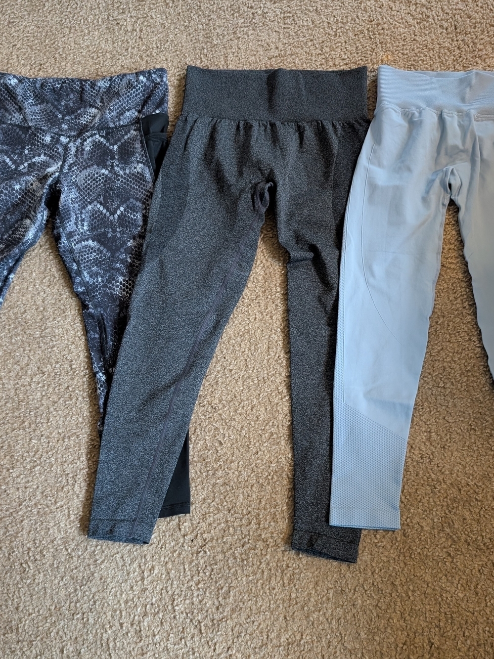 Champion Women's Leggings Set - Snake Print, Charcoal, Light Blue